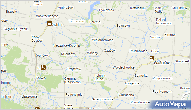 mapa Skały gmina Nowa Słupia, Skały gmina Nowa Słupia na mapie Targeo