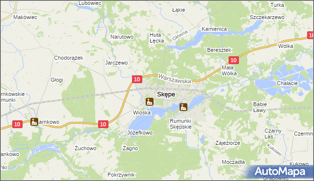 mapa Skępe, Skępe na mapie Targeo