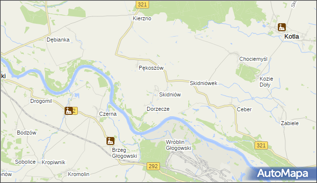 mapa Skidniów, Skidniów na mapie Targeo