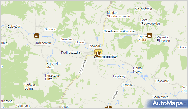 mapa Skierbieszów, Skierbieszów na mapie Targeo