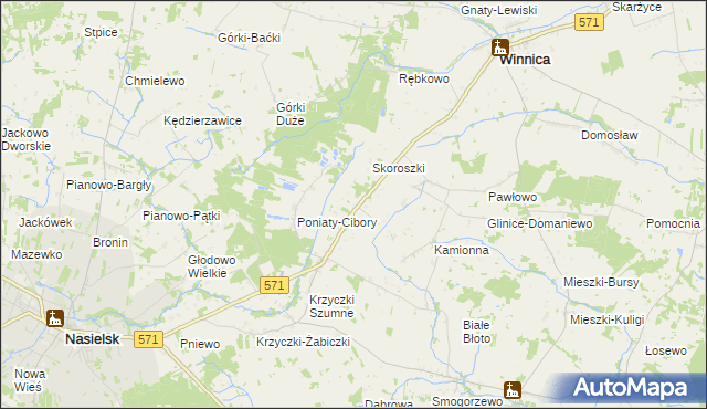 mapa Skorosze, Skorosze na mapie Targeo