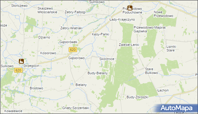 mapa Skórznice, Skórznice na mapie Targeo