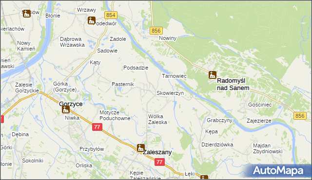 mapa Skowierzyn, Skowierzyn na mapie Targeo