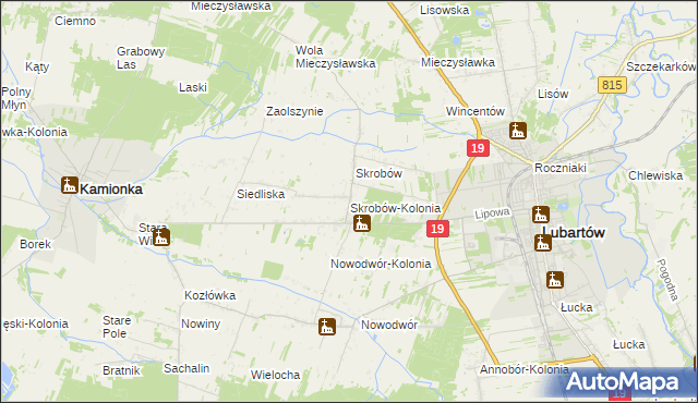 mapa Skrobów-Kolonia, Skrobów-Kolonia na mapie Targeo