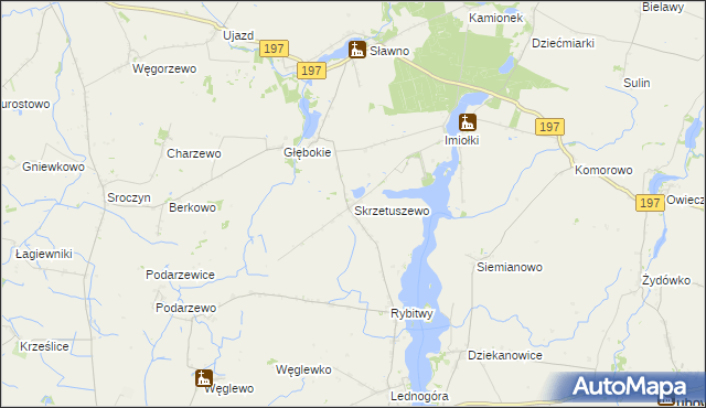mapa Skrzetuszewo, Skrzetuszewo na mapie Targeo