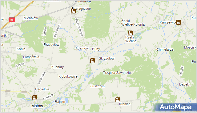 mapa Skrzydlów, Skrzydlów na mapie Targeo