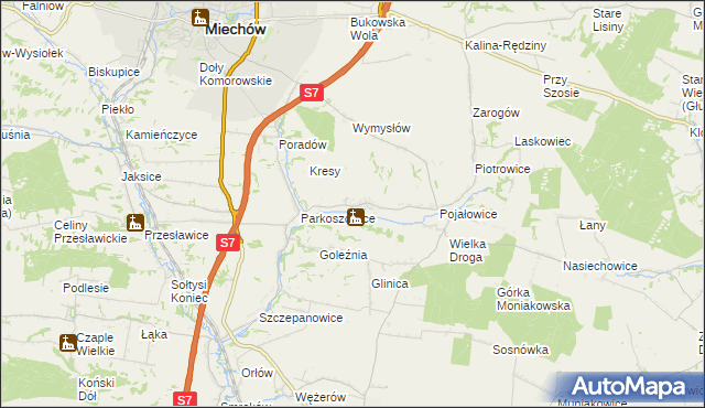 mapa Sławice Szlacheckie, Sławice Szlacheckie na mapie Targeo