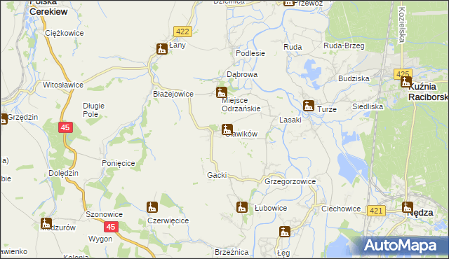 mapa Sławików, Sławików na mapie Targeo