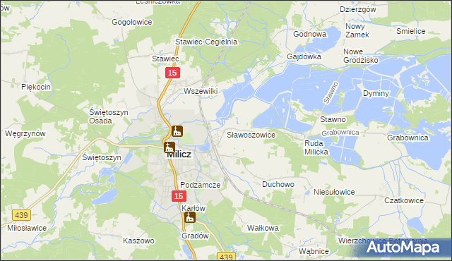 mapa Sławoszowice, Sławoszowice na mapie Targeo