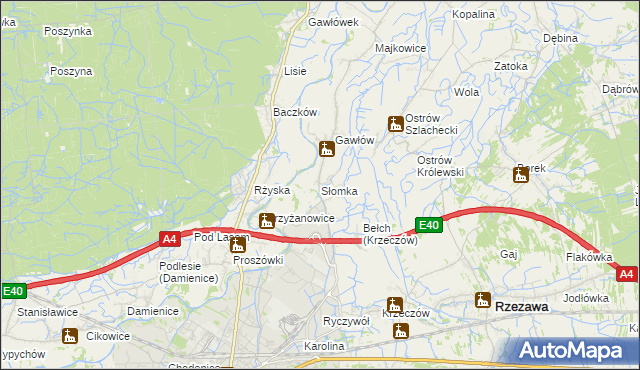 mapa Słomka, Słomka na mapie Targeo