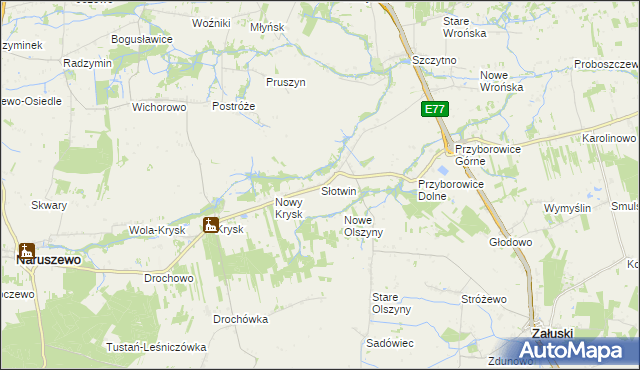 mapa Słotwin, Słotwin na mapie Targeo