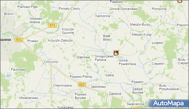 mapa Smogorzewo Pańskie, Smogorzewo Pańskie na mapie Targeo