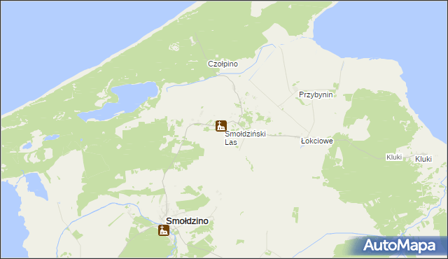 mapa Smołdziński Las, Smołdziński Las na mapie Targeo