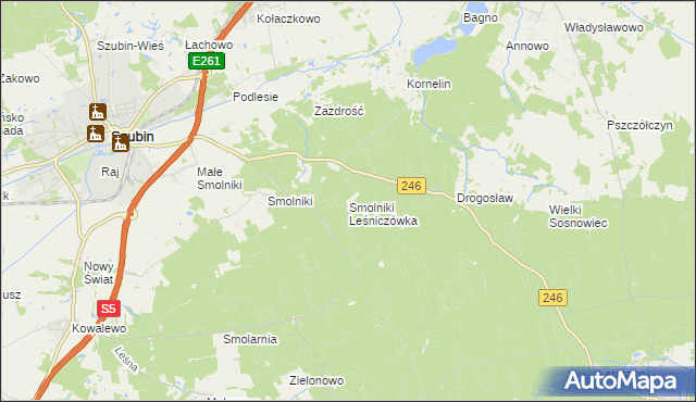 mapa Smolniki Leśniczówka, Smolniki Leśniczówka na mapie Targeo