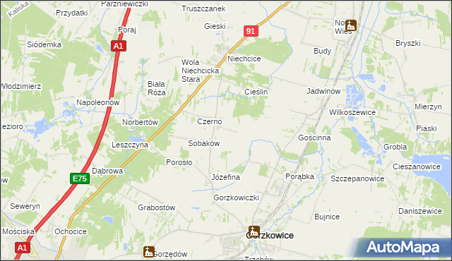 mapa Sobakówek, Sobakówek na mapie Targeo