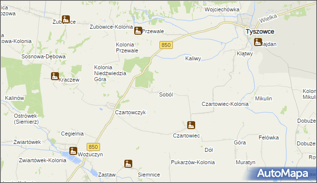 mapa Soból, Soból na mapie Targeo