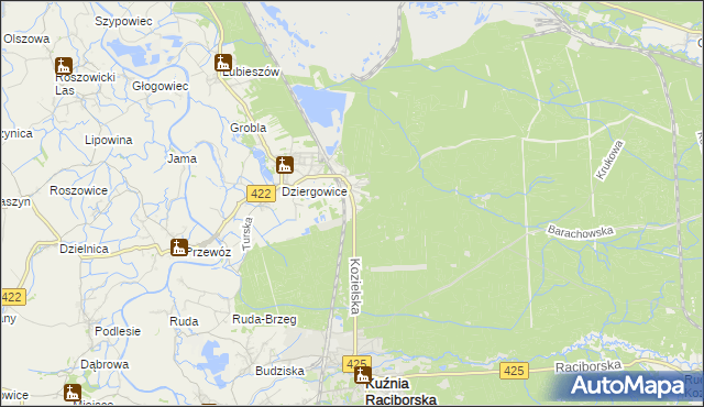 mapa Solarnia gmina Bierawa, Solarnia gmina Bierawa na mapie Targeo