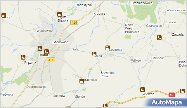 mapa Solec gmina Biała, Solec gmina Biała na mapie Targeo