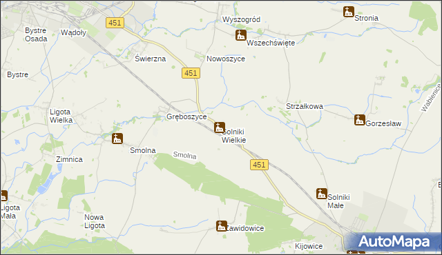 mapa Solniki Wielkie, Solniki Wielkie na mapie Targeo