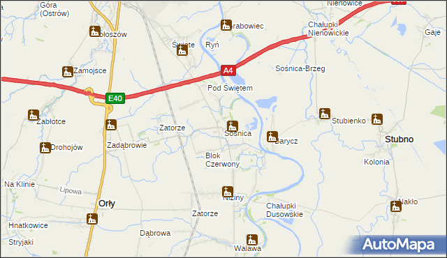 mapa Sośnica gmina Radymno, Sośnica gmina Radymno na mapie Targeo