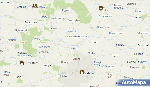 mapa Srebrna Wieś, Srebrna Wieś na mapie Targeo