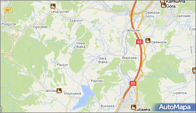 mapa Stara Białka, Stara Białka na mapie Targeo