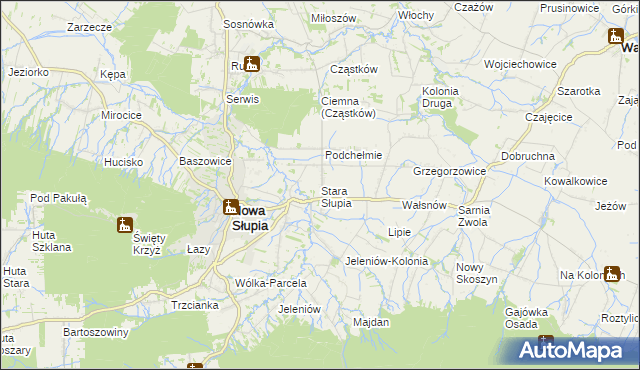 mapa Stara Słupia, Stara Słupia na mapie Targeo