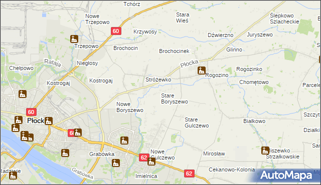 mapa Stare Boryszewo, Stare Boryszewo na mapie Targeo