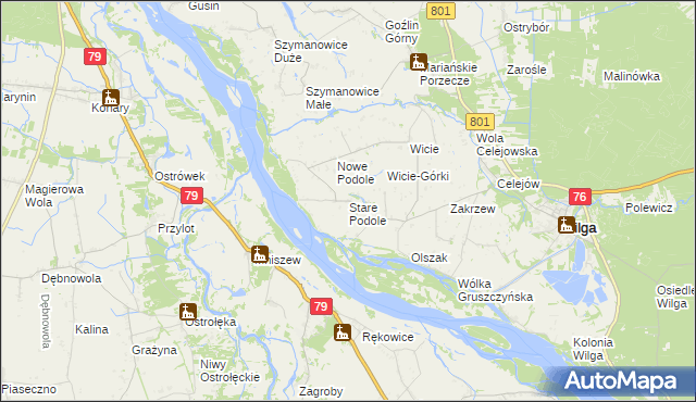 mapa Stare Podole, Stare Podole na mapie Targeo