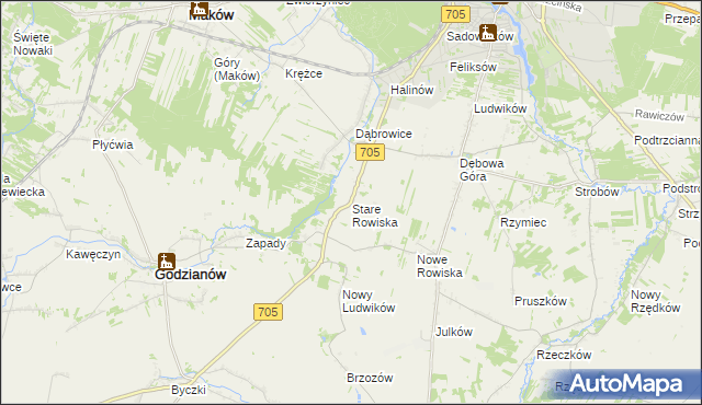 mapa Stare Rowiska, Stare Rowiska na mapie Targeo