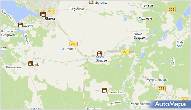 mapa Stare Strącze, Stare Strącze na mapie Targeo