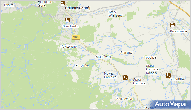 mapa Starkówek, Starkówek na mapie Targeo