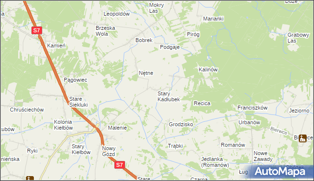 mapa Stary Kadłubek, Stary Kadłubek na mapie Targeo