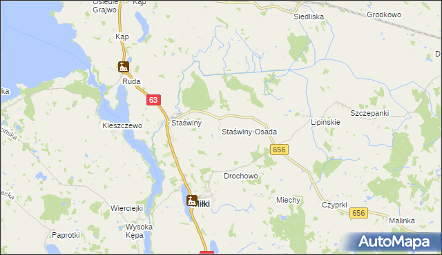 mapa Staświny-Osada, Staświny-Osada na mapie Targeo
