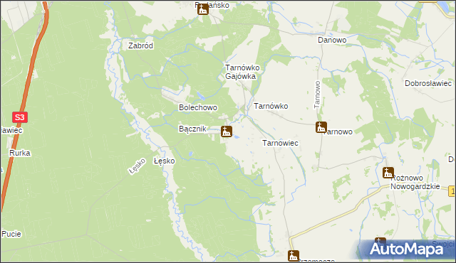 mapa Stawno gmina Goleniów, Stawno gmina Goleniów na mapie Targeo