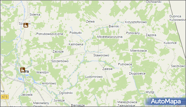 mapa Staworowo, Staworowo na mapie Targeo