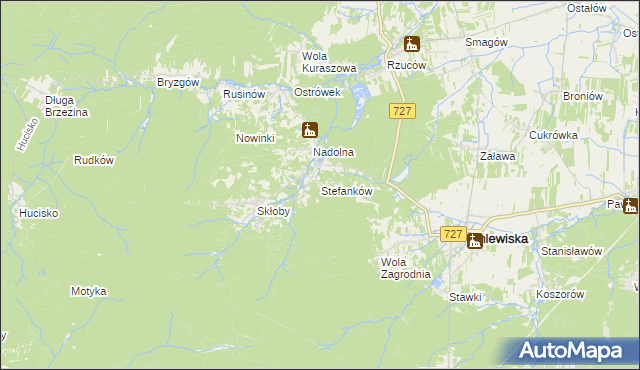 mapa Stefanków gmina Chlewiska, Stefanków gmina Chlewiska na mapie Targeo