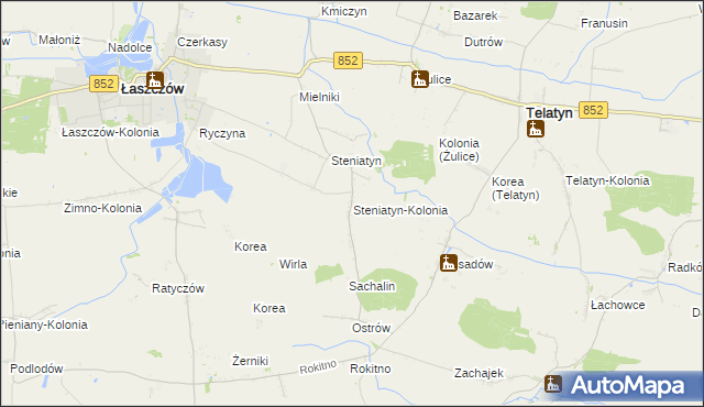 mapa Steniatyn-Kolonia, Steniatyn-Kolonia na mapie Targeo