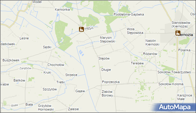 mapa Stępów, Stępów na mapie Targeo