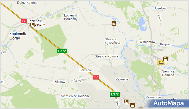 mapa Stężyca-Kolonia, Stężyca-Kolonia na mapie Targeo