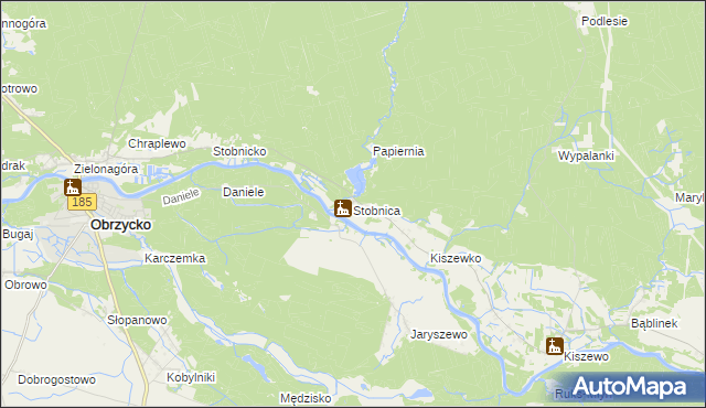 mapa Stobnica gmina Oborniki, Stobnica gmina Oborniki na mapie Targeo