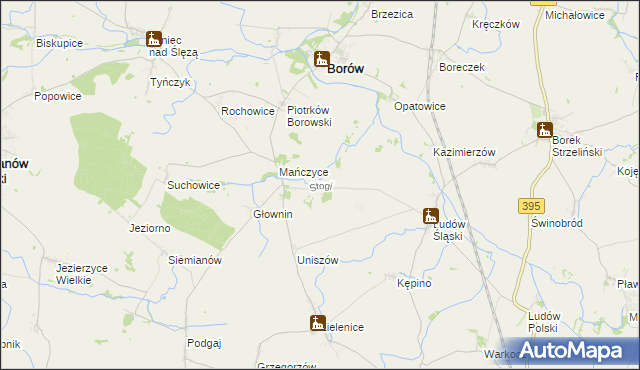 mapa Stogi gmina Borów, Stogi gmina Borów na mapie Targeo