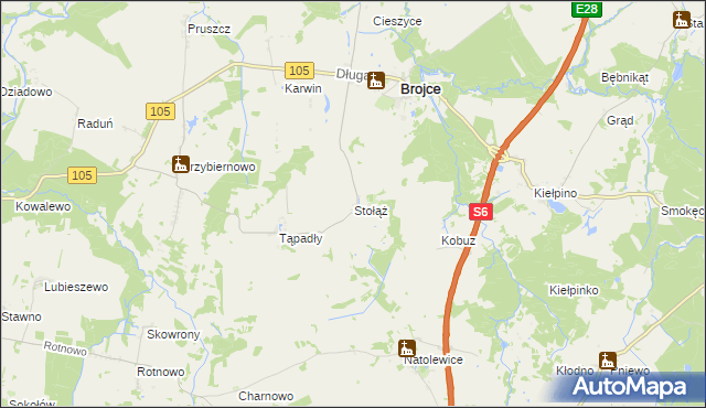 mapa Stołąż, Stołąż na mapie Targeo