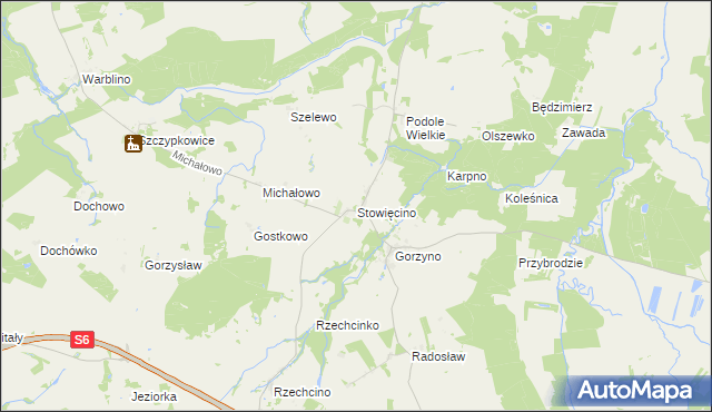 mapa Stowięcino, Stowięcino na mapie Targeo