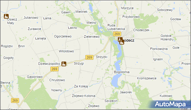 mapa Strzyżki, Strzyżki na mapie Targeo