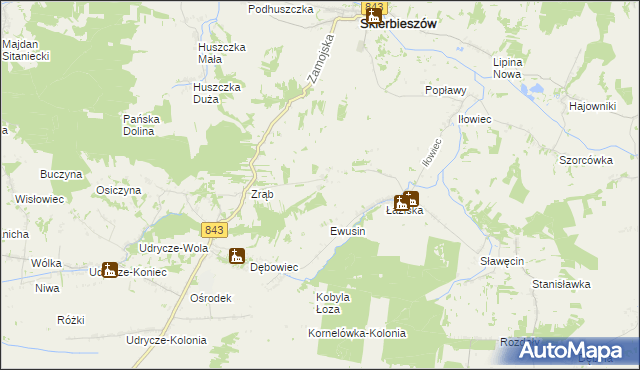 mapa Suchodębie gmina Skierbieszów, Suchodębie gmina Skierbieszów na mapie Targeo