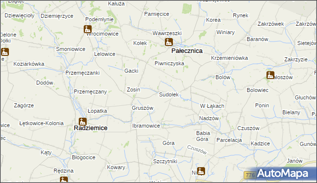 mapa Sudołek, Sudołek na mapie Targeo