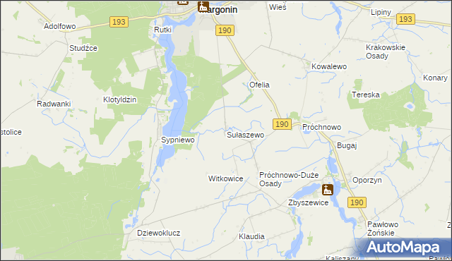 mapa Sułaszewo, Sułaszewo na mapie Targeo