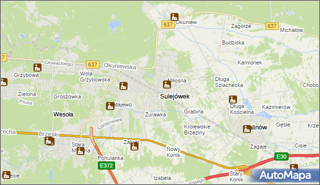 mapa Sulejówek, Sulejówek na mapie Targeo