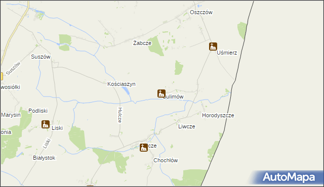 mapa Sulimów gmina Dołhobyczów, Sulimów gmina Dołhobyczów na mapie Targeo